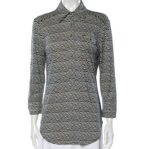 Tory Burch silk cotton blend striped top in size Small